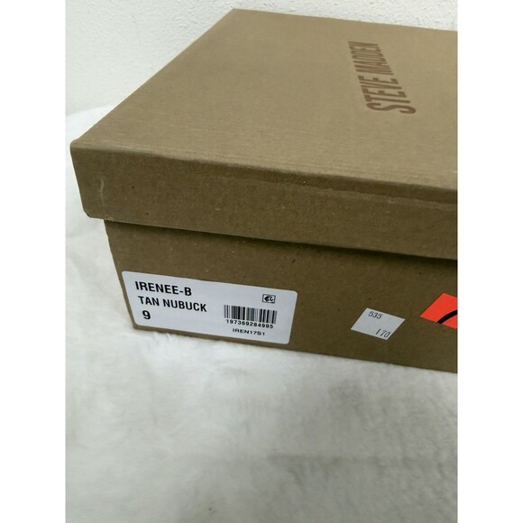 STEVE MADDEN Womens Brown Irenee Toe Block Heel Leather Heeled Sandal Size 9 M - Picture 4 of 6